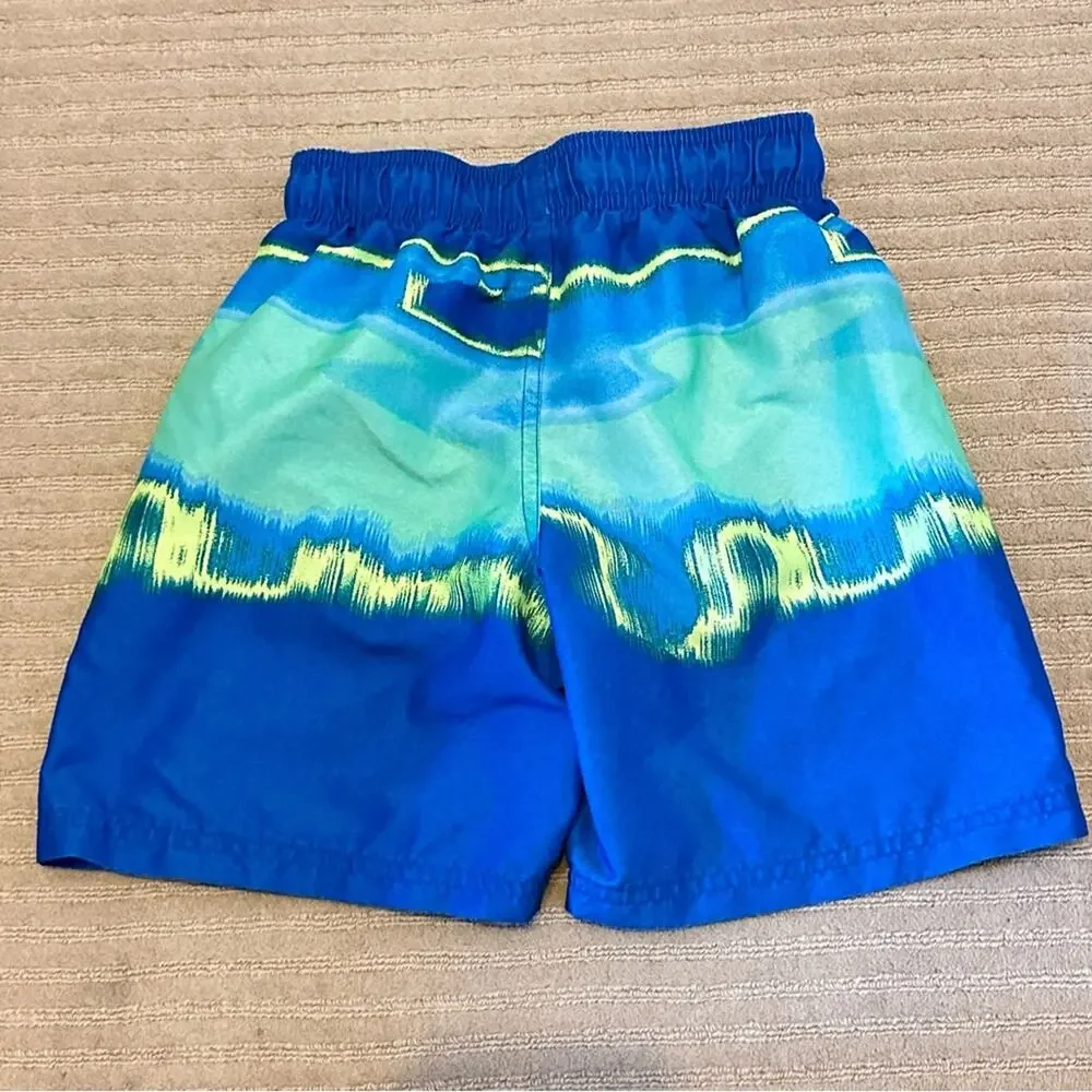 Under Armour Blue and Green Kids Swim Shorts - Picture 3 of 4